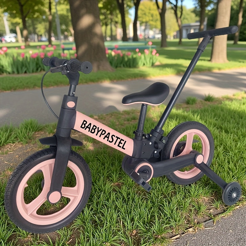 6-in-1 Folding Push Bikes for Boys & Girls - Training Wheels, Pedals, Brakes