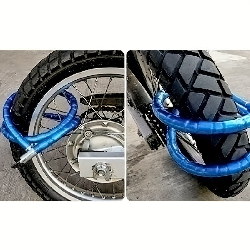 22mm x 100cm Heavy-Duty Stainless Steel Cable Lock - High-Quality PVC Coating, Versatile Anti-Theft Chain - for Bikes