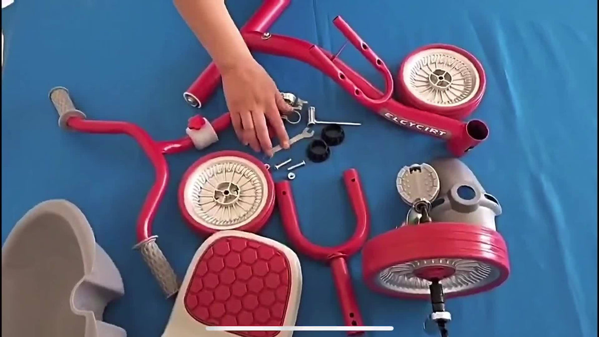 Kids' Tricycle with Anti-Tip Design, Dual Mode of Pedaling and Sliding, Iron Frame, No Brakes, Unisex