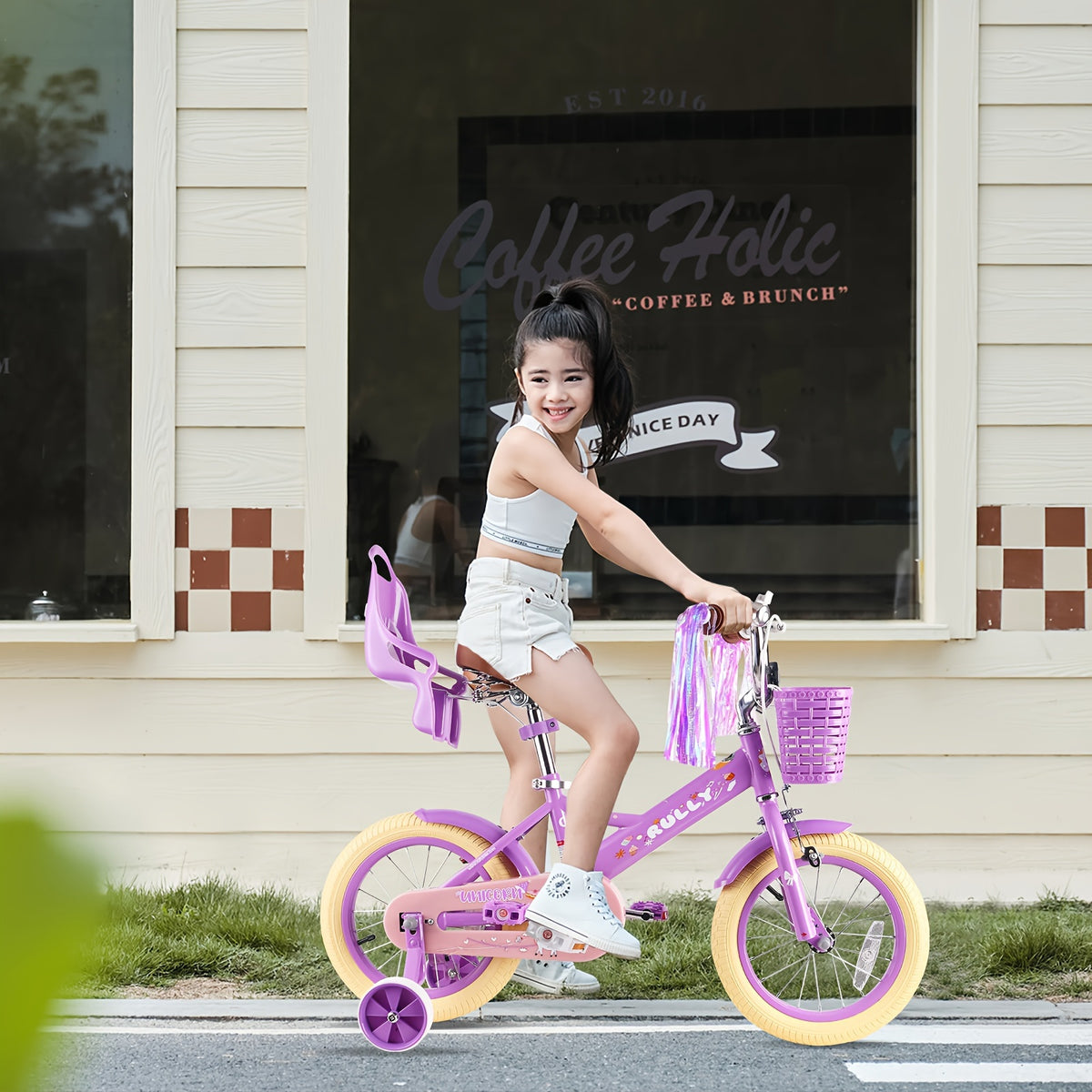 RULLY Donna Princess Girls' Bike in Deep Purple - 12\