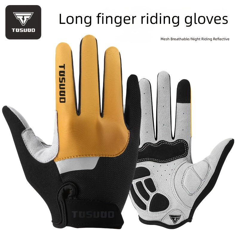 TOSUOD Full-Finger Mountain Bike Gloves for Men & Women - Plush Long Finger Gloves with Fleece-Lined Warmth