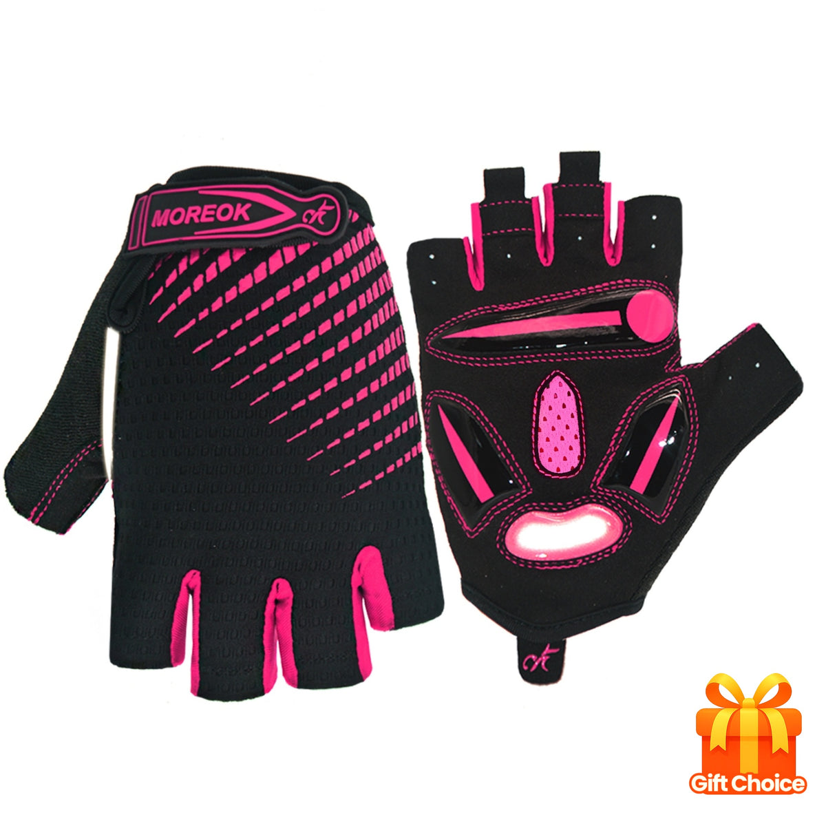 ROORUNS Cycling Gloves - Breathable Sports Gloves with 5mm Liquid Gel Pads, Adjustable Pull-On Closure