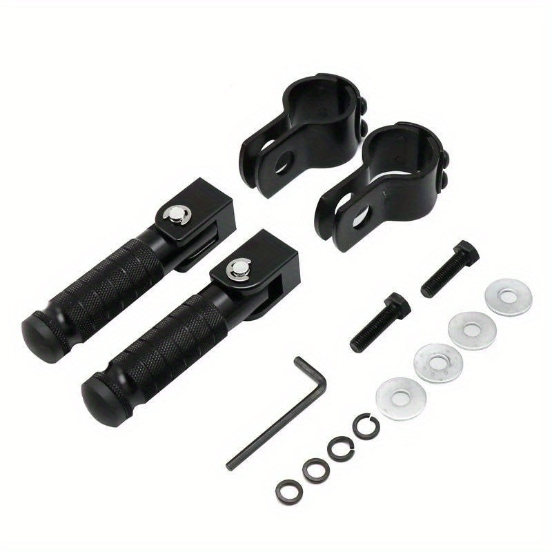 Aluminum Alloy Bicycle Pedals Pair of Aluminum Alloy Bicycle Rear Pedals, Foldable Anti-Slip Kickstand Footrests