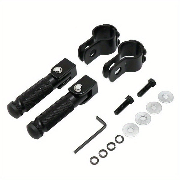 Aluminum Alloy Bicycle Pedals Pair of Aluminum Alloy Bicycle Rear Pedals, Foldable Anti-Slip Kickstand Footrests