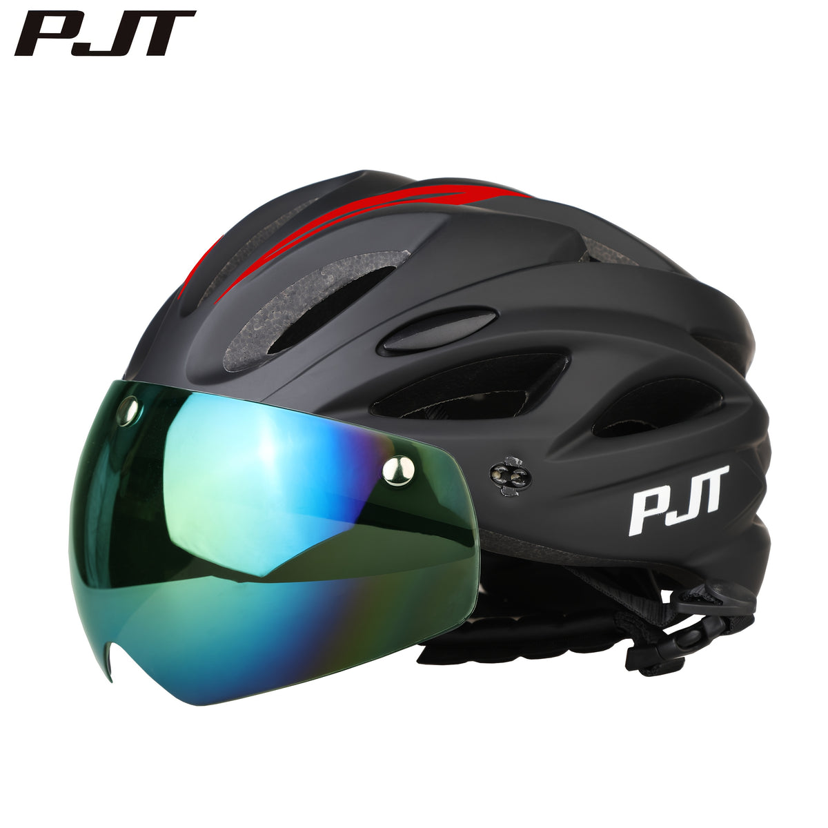 PJT Adult Magnetic 4-in-1 Lightweight Bike Helmet with Detachable Visor and Sun Visor
