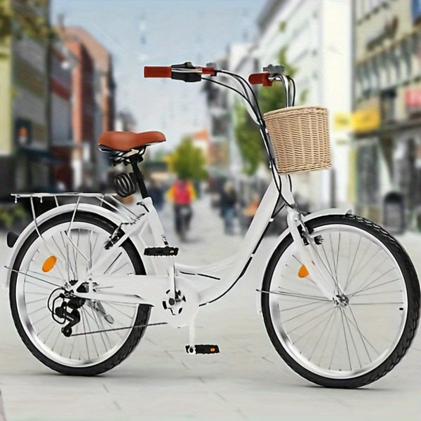 GreenScape 26 Inch Beach Cruiser Bicycle for Women- Comfortable Commute Bike with Adjustable Seat