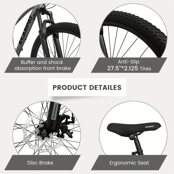 A2757 27 Inch Mountain Bike 21 Speed, Suspension Fork, Aluminum Frame Disc Brake