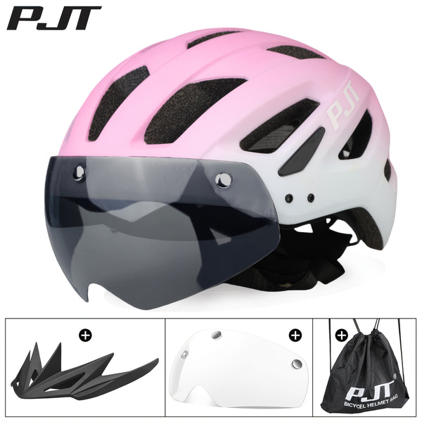 4-in-1 Bike Helmet PJT 4-in-1 Lightweight Bike Helmet | Detachable Visor & Shade, Adjustable Fit