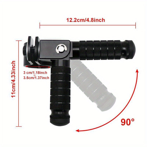 Aluminum Alloy Bicycle Pedals Pair of Aluminum Alloy Bicycle Rear Pedals, Foldable Anti-Slip Kickstand Footrests