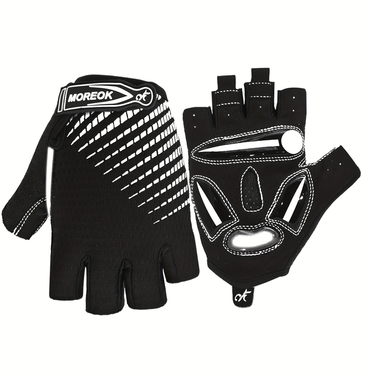 ROORUNS Cycling Gloves - Breathable Sports Gloves with 5mm Liquid Gel Pads, Adjustable Pull-On Closure