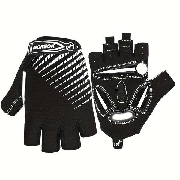 ROORUNS Cycling Gloves - Breathable Sports Gloves with 5mm Liquid Gel Pads, Adjustable Pull-On Closure