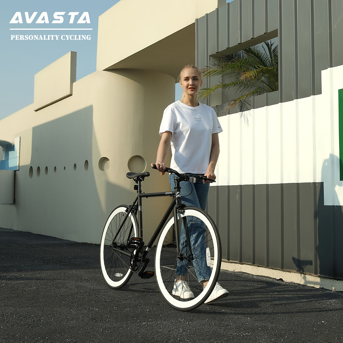 AVASTA Single-Speed Fixed Gear Urban Commuter Fixie Bike Flip Flop Hub Bicycle, Multiple Colors