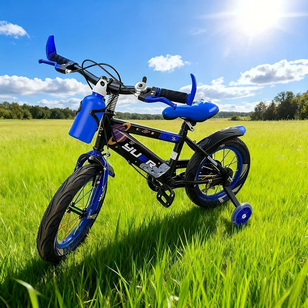Kids' Blue Bicycle with Training Wheels - 16\