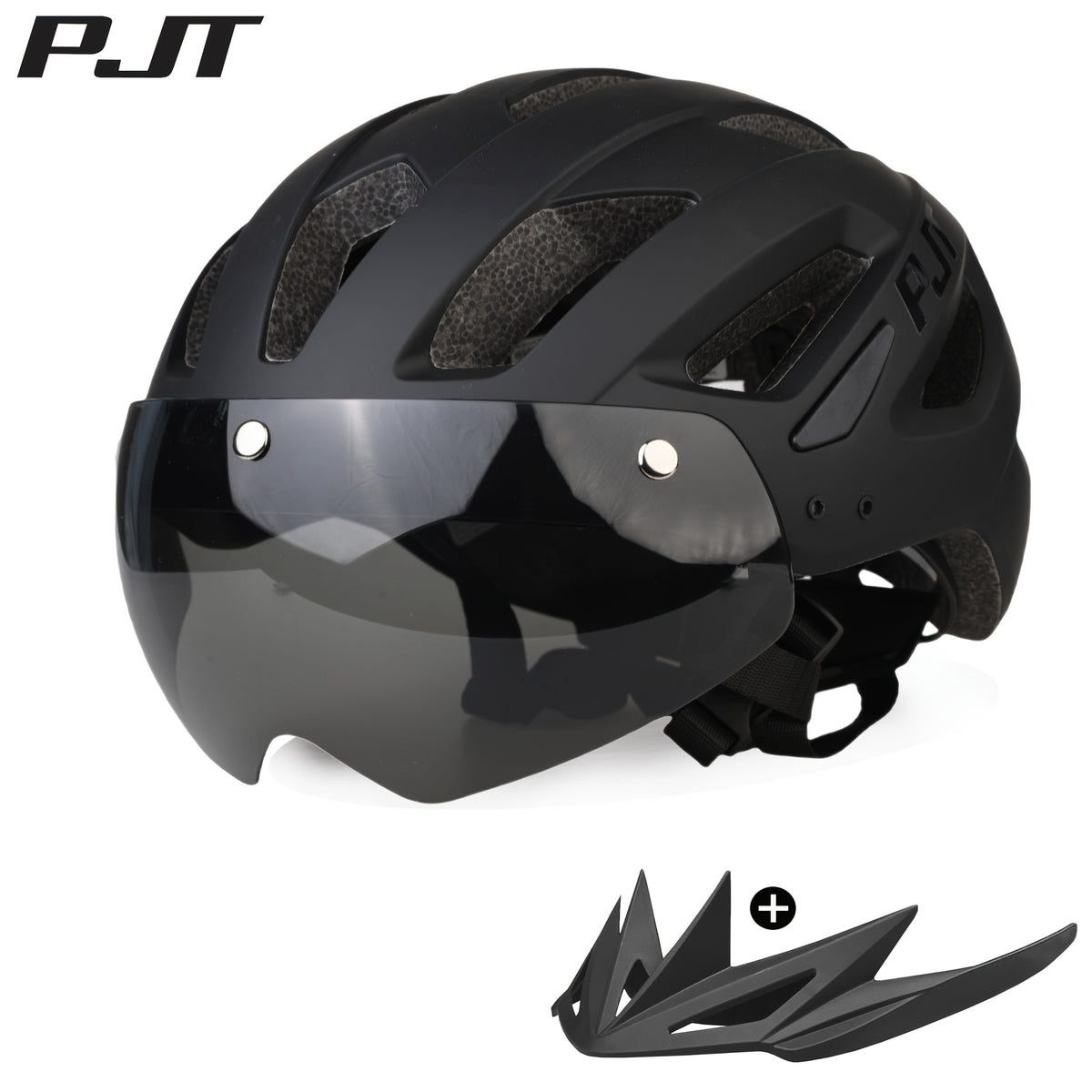 4-in-1 Bike Helmet PJT 4-in-1 Lightweight Bike Helmet | Detachable Visor & Shade, Adjustable Fit