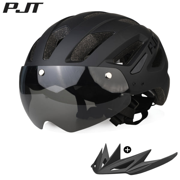 4-in-1 Bike Helmet PJT 4-in-1 Lightweight Bike Helmet | Detachable Visor & Shade, Adjustable Fit