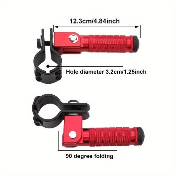 Aluminum Alloy Bicycle Pedals Pair of Aluminum Alloy Bicycle Rear Pedals, Foldable Anti-Slip Kickstand Footrests