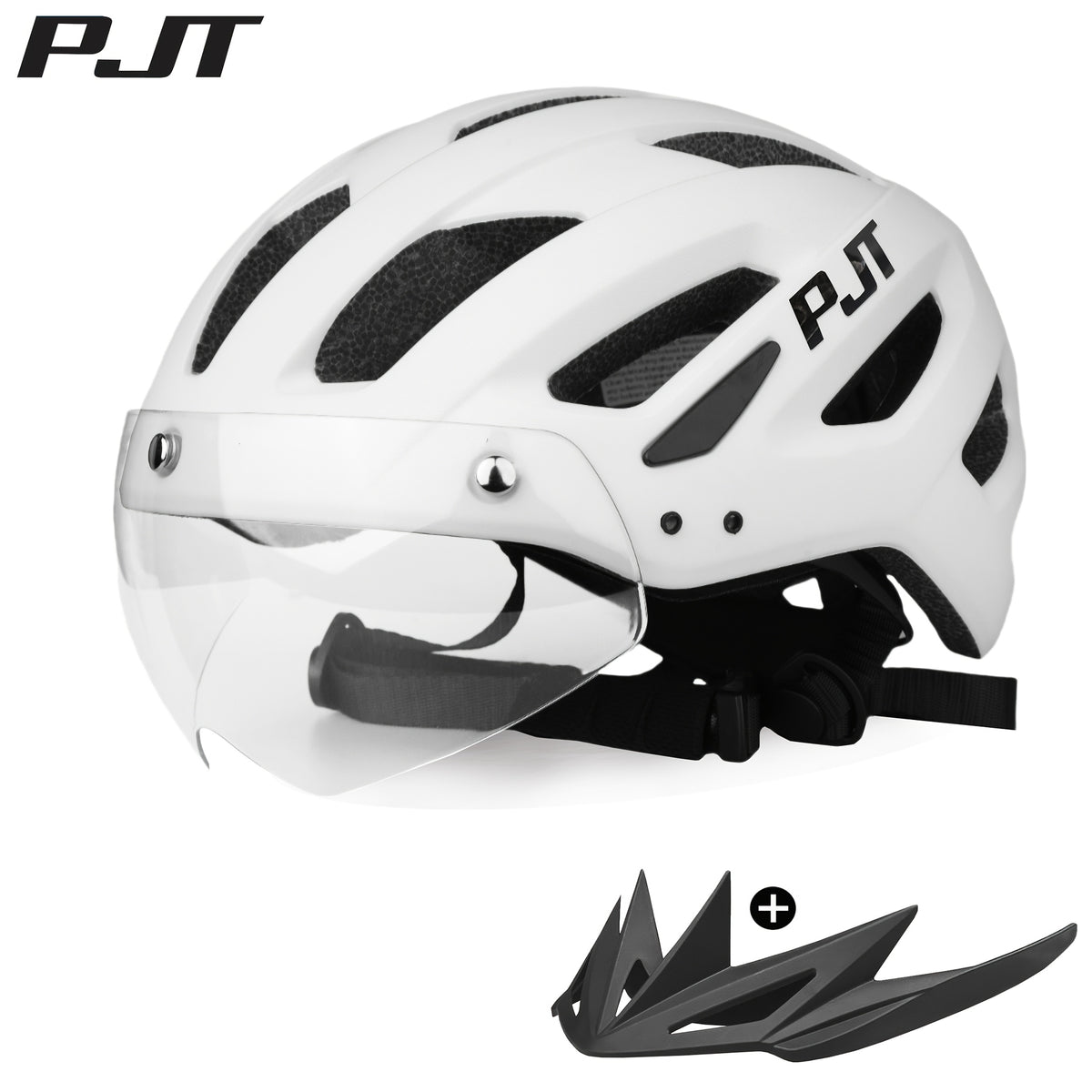 4-in-1 Bike Helmet PJT 4-in-1 Lightweight Bike Helmet | Detachable Visor & Shade, Adjustable Fit