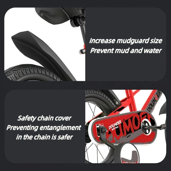 Children's Mountain Bike Scooter with Training Wheels, Ideal Gift for Christmas, Thanksgiving, Halloween