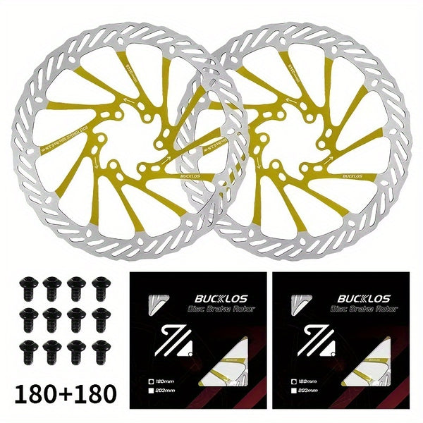 BUCKLOS G3 Bicycle Brake Rotors, 2pcs, 160\u002F180\u002F203mm, Stainless Steel, MTB Disc Brakes