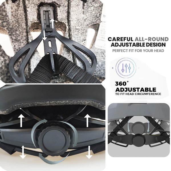 4-in-1 Bike Helmet PJT 4-in-1 Lightweight Bike Helmet | Detachable Visor & Shade, Adjustable Fit