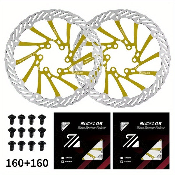 BUCKLOS G3 Bicycle Brake Rotors, 2pcs, 160\u002F180\u002F203mm, Stainless Steel, MTB Disc Brakes