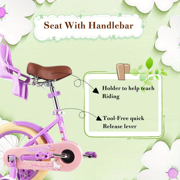 RULLY Donna Princess Girls' Bike in Deep Purple - 12\