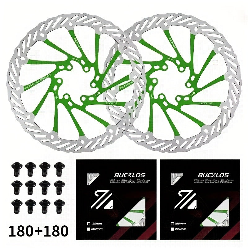 BUCKLOS G3 Bicycle Brake Rotors, 2pcs, 160\u002F180\u002F203mm, Stainless Steel, MTB Disc Brakes