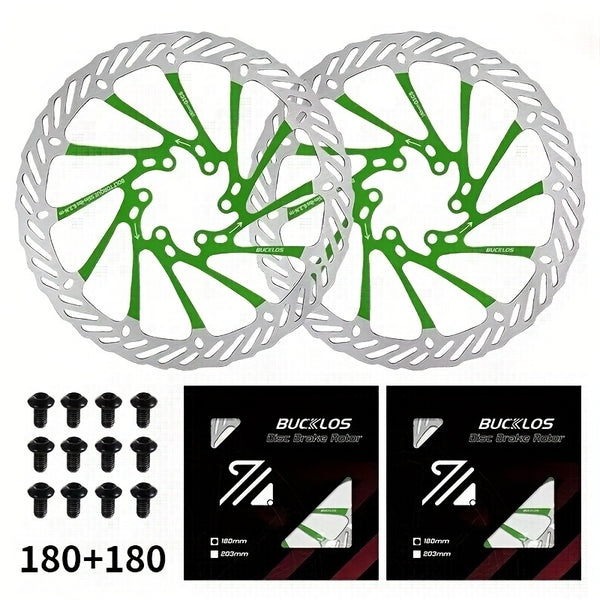 BUCKLOS G3 Bicycle Brake Rotors, 2pcs, 160\u002F180\u002F203mm, Stainless Steel, MTB Disc Brakes