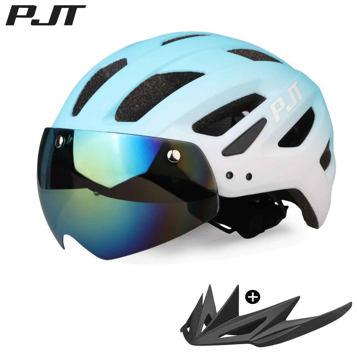 4-in-1 Bike Helmet PJT 4-in-1 Lightweight Bike Helmet | Detachable Visor & Shade, Adjustable Fit