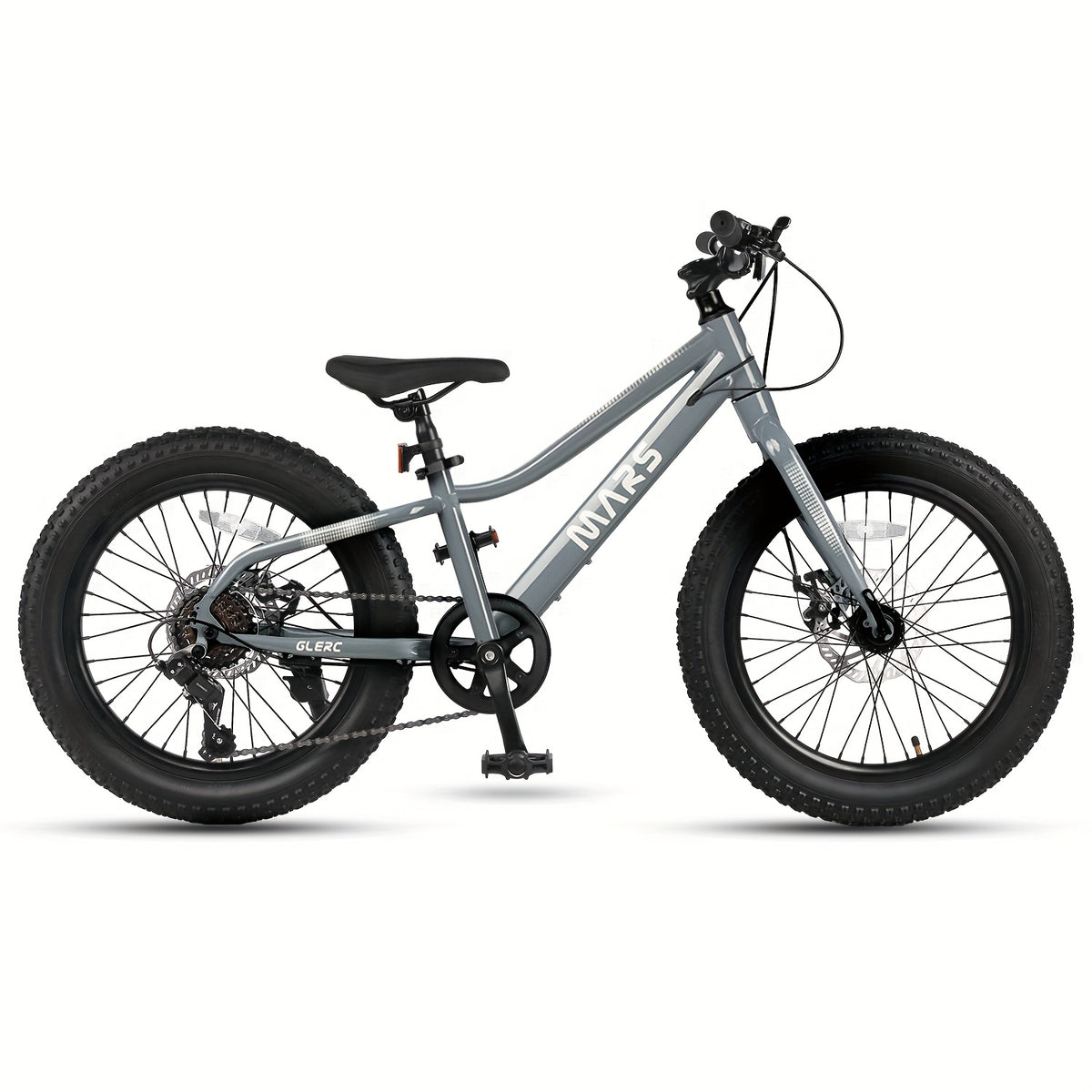 Mars 20 24 Inch Mountain Bike, 2.8-Inch Wide Tires, 6 Speed Drivetrain, Disc Brakes