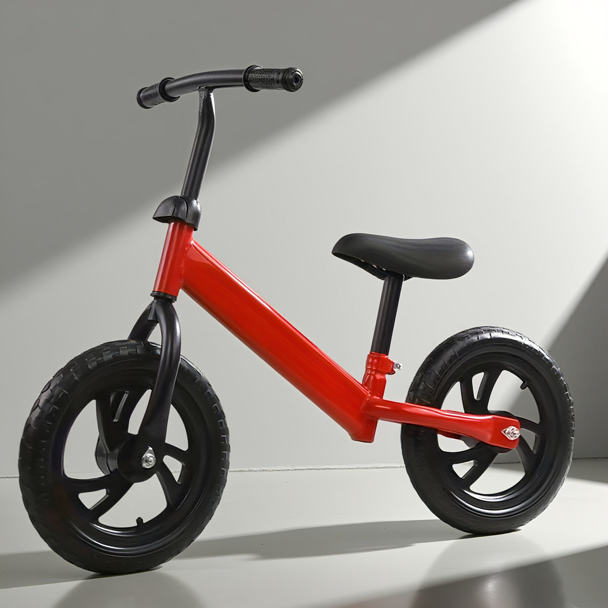 Kids Balance Bike & Tricycle for Boys & Girls - Red\u002FBlack Sturdy Plastic Frame, Low-Weight Rider-Friendly Design with Wide Base