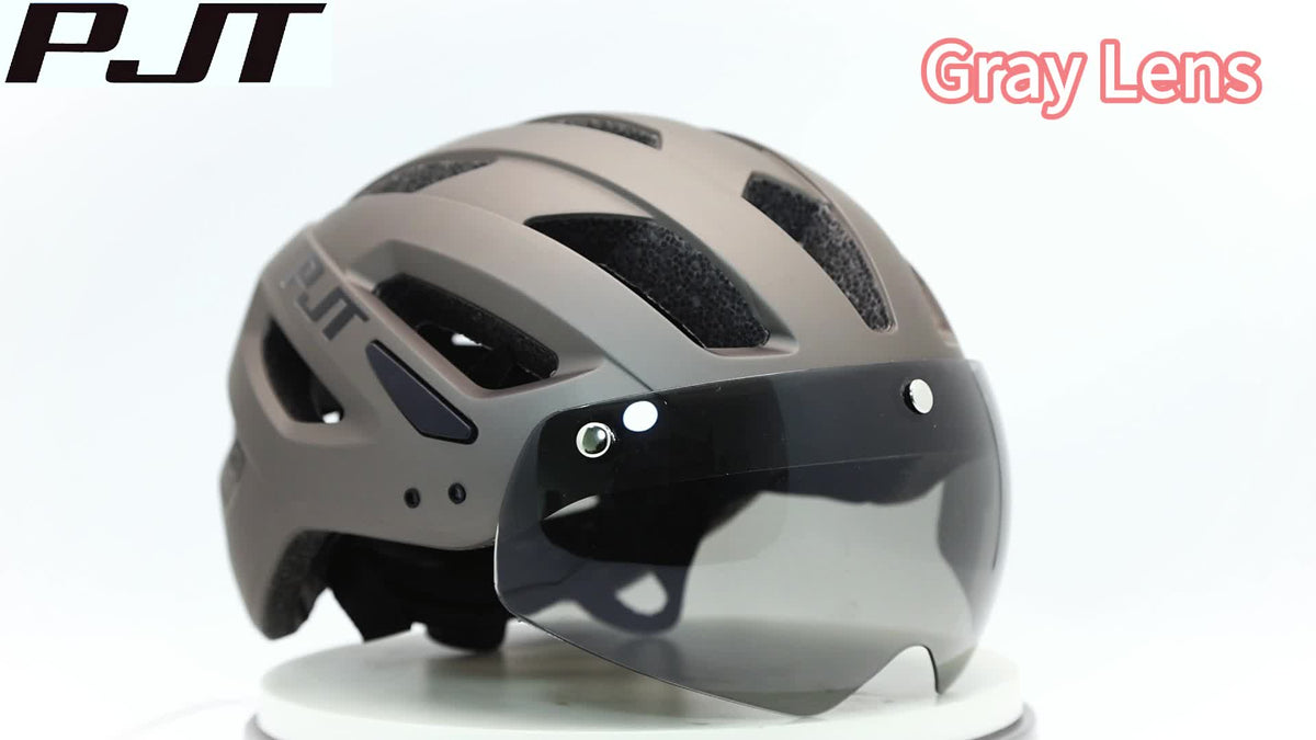 4-in-1 Bike Helmet PJT 4-in-1 Lightweight Bike Helmet | Detachable Visor & Shade, Adjustable Fit