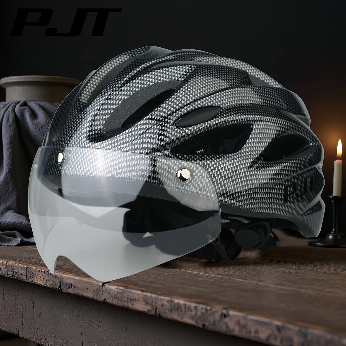 PJT Adult Magnetic 4-in-1 Lightweight Bike Helmet with Detachable Visor and Sun Visor