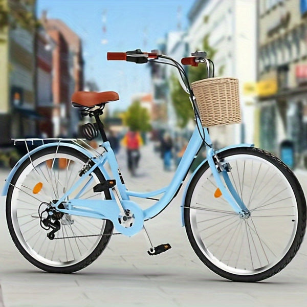 GreenScape 26 Inch Beach Cruiser Bicycle for Women- Comfortable Commute Bike with Adjustable Seat