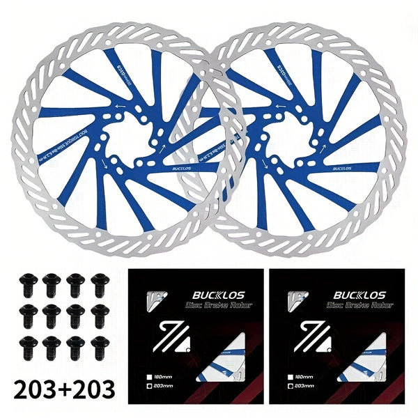 BUCKLOS G3 Bicycle Brake Rotors, 2pcs, 160\u002F180\u002F203mm, Stainless Steel, MTB Disc Brakes