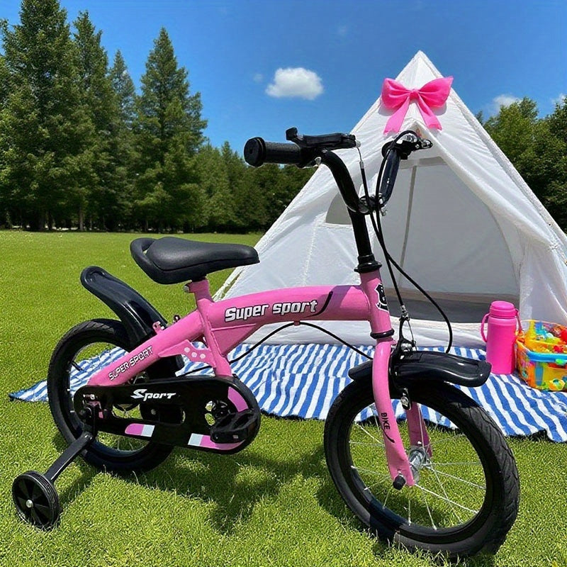 Kids Mountain Bike with Training Wheels - Heavy-Duty Bicycle for Boys & Girls Ages 3-6, Up to 187 lbs Capacity, 14\