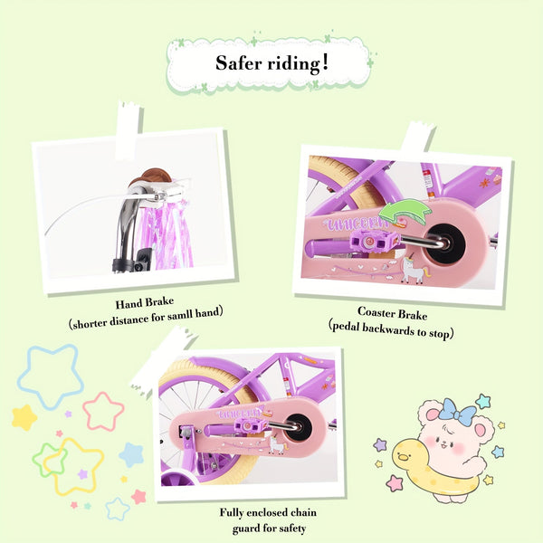 RULLY Donna Princess Girls' Bike in Deep Purple - 12\