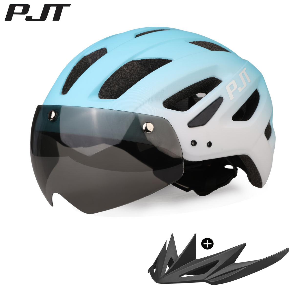 4-in-1 Bike Helmet PJT 4-in-1 Lightweight Bike Helmet | Detachable Visor & Shade, Adjustable Fit