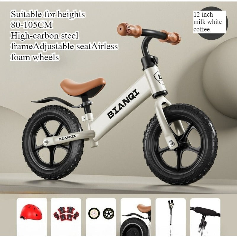 Unisex Christmas, Halloween, Easter & Birthday Gift - Playful Design Sturdy Structure Kids Balance Bike with Training Wheels